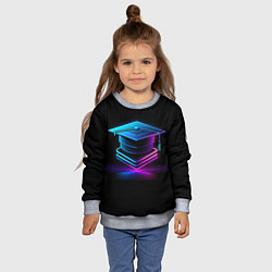 Свитшот детский Неоновая шапочка магистра, цвет: 3D-меланж — фото 2