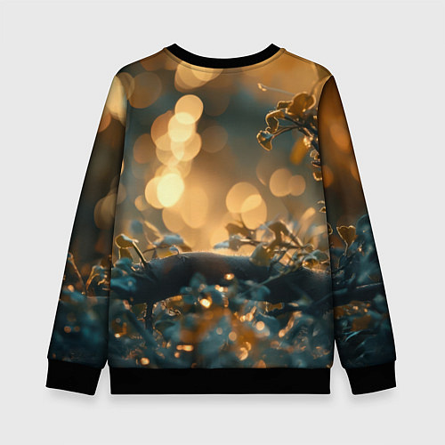 Детский свитшот Влюбленные птички / 3D-Черный – фото 2