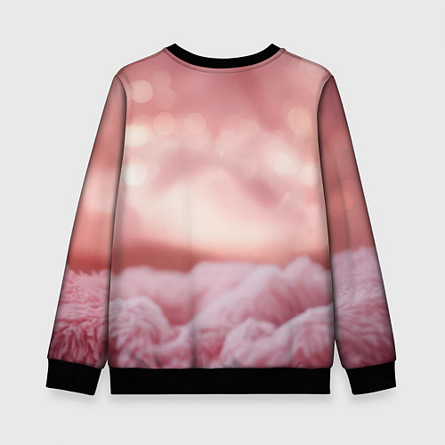 Детский свитшот Милые щенки и сердце / 3D-Черный – фото 2