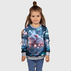 Свитшот детский Милые влюбленные мышки, цвет: 3D-меланж — фото 2