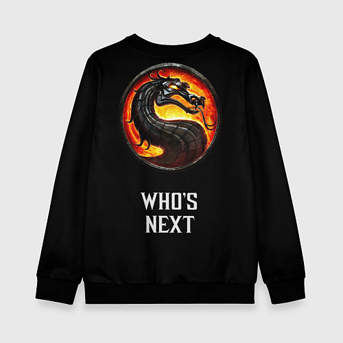 Детский свитшот Mortal kombat - Sub Zero / 3D-Черный – фото 2