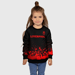 Свитшот детский Liverpool - red gradient посередине, цвет: 3D-черный — фото 2