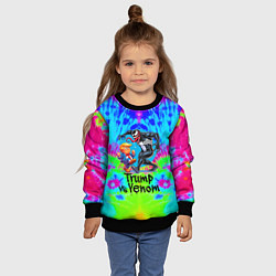 Свитшот детский Дональд Трамп против Венома, цвет: 3D-черный — фото 2