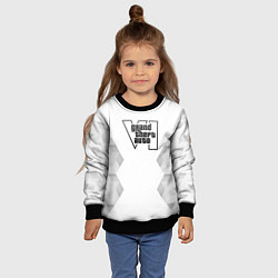 Свитшот детский GTA6 white poly, цвет: 3D-черный — фото 2