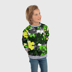 Свитшот детский Камуфляж из брызг краски, цвет: 3D-меланж — фото 2