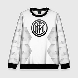 Свитшот детский Inter white poly, цвет: 3D-черный