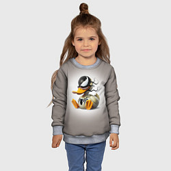 Свитшот детский Venom Duck - ai art fantasy, цвет: 3D-меланж — фото 2