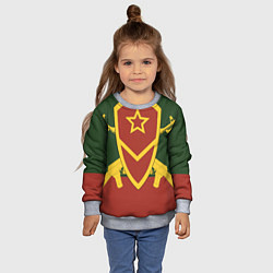 Свитшот детский Мотострелковые войска: герб со щитом, цвет: 3D-меланж — фото 2