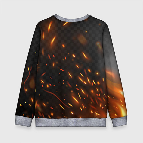 Детский свитшот Kingdom Come Deliverance 2 искры огня / 3D-Меланж – фото 2
