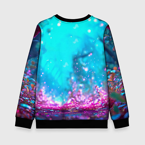 Детский свитшот Белый буйвол / 3D-Черный – фото 2