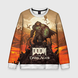Свитшот детский Палач рока Doom the dark ages, цвет: 3D-белый