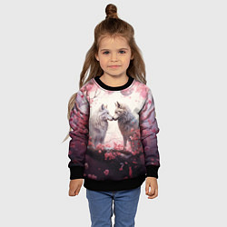 Свитшот детский Волчья гармония, цвет: 3D-черный — фото 2