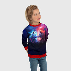 Свитшот детский Любовь хищников, цвет: 3D-красный — фото 2