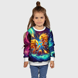 Свитшот детский Битва Соника и Шэдоу в космосе в фильме, цвет: 3D-белый — фото 2