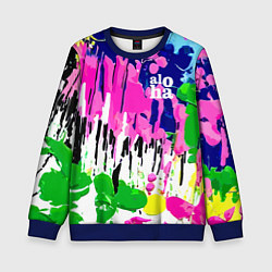 Свитшот детский Colorful abstraction - aloha, цвет: 3D-синий