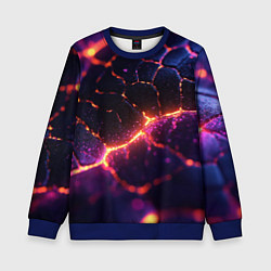 Свитшот детский Текстура вулкана, цвет: 3D-синий