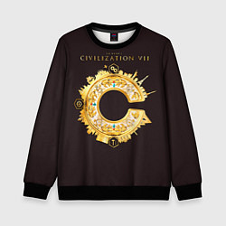Свитшот детский Civilization VII, цвет: 3D-черный