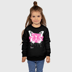 Свитшот детский Butterfly Tattoo, цвет: 3D-черный — фото 2