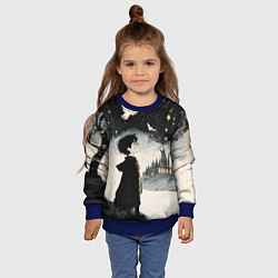 Свитшот детский Гарри Поттер и совы, цвет: 3D-синий — фото 2