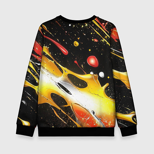 Детский свитшот Текстура краска / 3D-Черный – фото 2