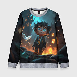 Свитшот детский Маленький удивленный Гарри Поттер, цвет: 3D-меланж