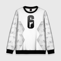 Свитшот детский Rainbow Six white poly, цвет: 3D-черный