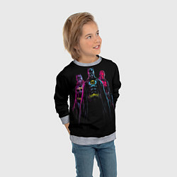 Свитшот детский Бэтмен и женщина кошка, цвет: 3D-меланж — фото 2