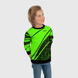 Свитшот детский Sport зелёный с чёрным в крапинку, цвет: 3D-черный — фото 2