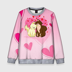 Свитшот детский Любовь мурчащая, цвет: 3D-меланж