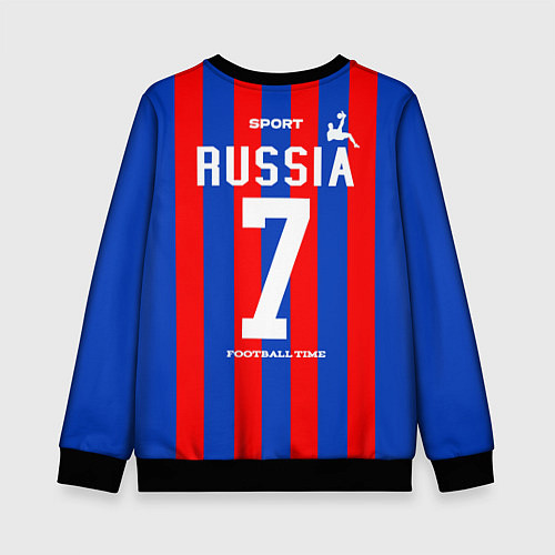 Детский свитшот Футбольная форма с номером 7 / 3D-Черный – фото 2