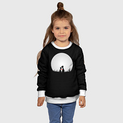 Свитшот детский Любовь при луне, цвет: 3D-белый — фото 2