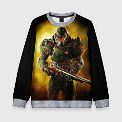 Свитшот детский Doom guy slayer, цвет: 3D-меланж