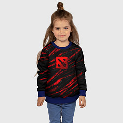 Свитшот детский Dota 2 - красные потертости, цвет: 3D-синий — фото 2