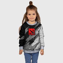 Свитшот детский Dota 2 - монохромный серый, цвет: 3D-меланж — фото 2