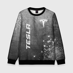 Детский свитшот Tesla - grey gradient вертикально