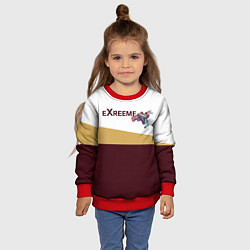 Свитшот детский Экстрим сноуборд, цвет: 3D-красный — фото 2