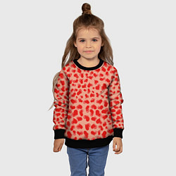 Свитшот детский Сердца любви, цвет: 3D-черный — фото 2