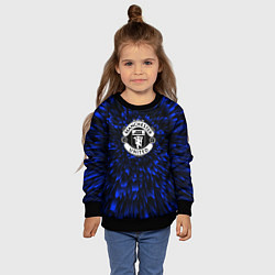 Свитшот детский Manchester United blue energy, цвет: 3D-черный — фото 2
