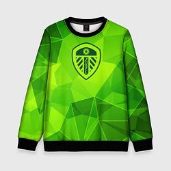 Свитшот детский Leeds United green poly, цвет: 3D-черный