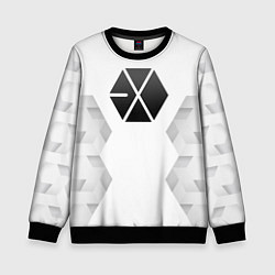Свитшот детский Exo white poly, цвет: 3D-черный