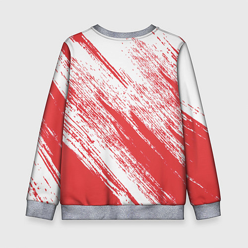 Детский свитшот The color is white and red / 3D-Меланж – фото 2