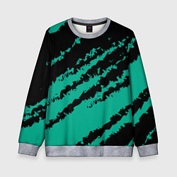 Свитшот детский The color is black and turquoise, цвет: 3D-меланж