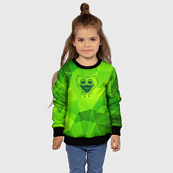 Свитшот детский Poppy Playtime green poly, цвет: 3D-черный — фото 2