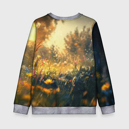 Детский свитшот Белая маленькая единорожка / 3D-Меланж – фото 2