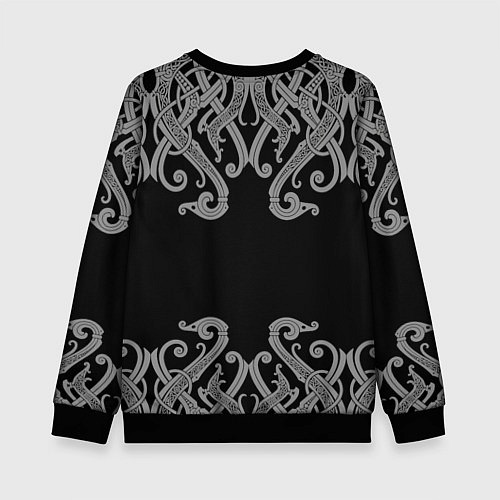 Детский свитшот Русь дружина богатыри / 3D-Черный – фото 2