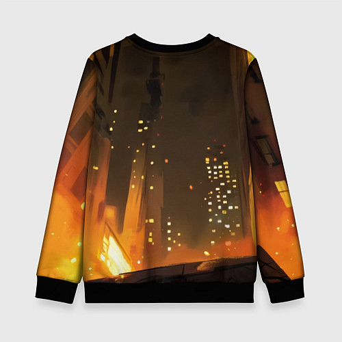 Детский свитшот Человек-паук пускает паутину / 3D-Черный – фото 2