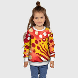 Свитшот детский Африканский паттерн, цвет: 3D-белый — фото 2