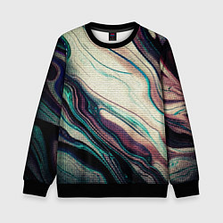 Свитшот детский Абстракция тёмные краски с текстурой, цвет: 3D-черный