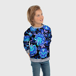 Свитшот детский Хохлома негатив, цвет: 3D-меланж — фото 2