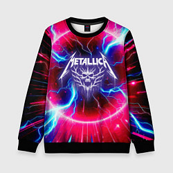 Свитшот детский Metallica - neon glow, цвет: 3D-черный